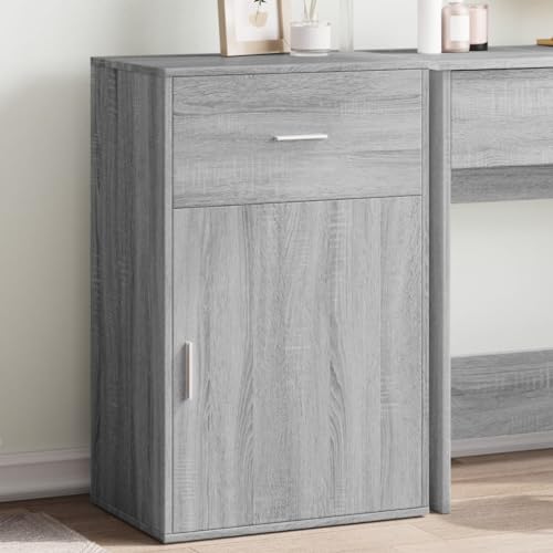WDGJJFECNMUEHI Beistellschrank Grau Sonoma 56,5x39x90 cm Holzwerkstoff Sideboard Kommode mit Schublade und Fächern für Wohnzimmer Schlafzimmer Aufbewahrung Möbel von WDGJJFECNMUEHI