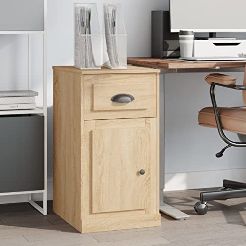 WDGJJFECNMUEHI Beistellschrank mit Schublade Sonoma-Eiche 40x50x75 cm Sideboard mit Stauraum Schubladenschrank Wohnzimmer Kommode mit Tür Aufbewahrungsmöbel von WDGJJFECNMUEHI