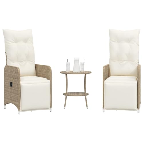 WDGJJFECNMUEHI Camping-stühle gartenstühle klappbarGartensessel 2 STK. Verstellbar mit Tisch Beige Poly RattanGeeignet für Gärten, Terrassen und Balkone WDGJJFECNMUEHI Camping-stühle gartenstühle klappbarGartensessel 2 STK. Verstellbar mit Tisch Beige Poly RattanGeeignet für Gärten, Terrassen und Balkone von WDGJJFECNMUEHI