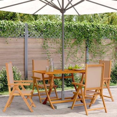 WDGJJFECNMUEHI Camping-stühle gartenstühle klappbarGartenstühle Verstellbar 4 STK. Taupe Stoff und MassivholzGeeignet für Gärten, Terrassen und Balkone WDGJJFECNMUEHI Camping-stühle gartenstühle klappbarGartenstühle Verstellbar 4 STK. Taupe Stoff und MassivholzGeeignet für Gärten, Terrassen und Balkone von WDGJJFECNMUEHI