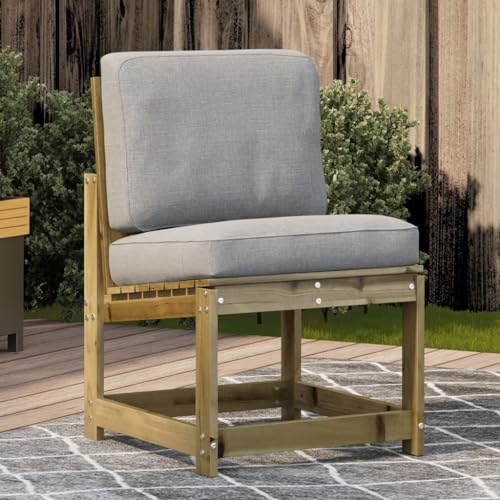 WDGJJFECNMUEHI Garden Chair 50.5x55x77 cm Pressure Treated Pine Wood Outdoor Furniture for Patio, Terrace, Backyard - Rustic Design, Weather Resistant, Comfortable Backrest, Max Load 110 kg von WDGJJFECNMUEHI