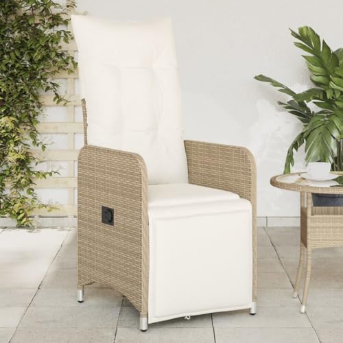 WDGJJFECNMUEHI Garden Chair Balcony Chair Teak Stuhl stühle gartenGartensessel mit Kissen 2 STK. Verstellbar Beige Poly RattanGeeignet für Gärten, Terrassen und Balkone WDGJJFECNMUEHI Garden Chair Balcony Chair Teak Stuhl stühle gartenGartensessel mit Kissen 2 STK. Verstellbar Beige Poly RattanGeeignet für Gärten, Terrassen und Balkone von WDGJJFECNMUEHI