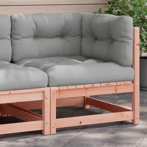 WDGJJFECNMUEHI Garden Corner Sofa with Cushions Solid Douglas Fir Wood Outdoor Furniture Set for Patio Terrace Backyard Lounge Relaxation Durable Weather-Resistant Modular Design von WDGJJFECNMUEHI