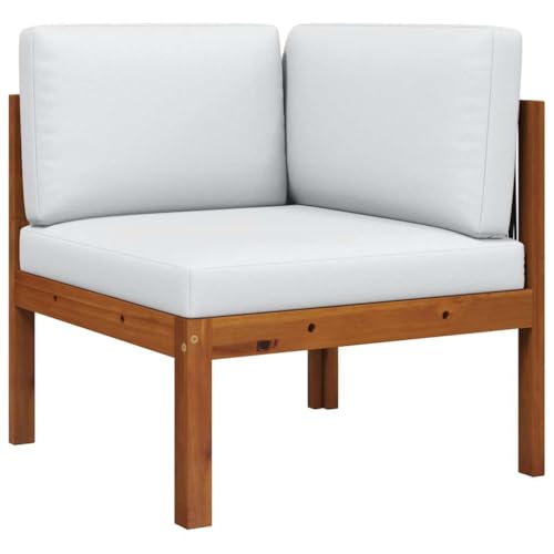 WDGJJFECNMUEHI Garden Corner Sofa with Cushions Solid Wood Acacia Outdoor Modular Lounge Set for Patio Terrace Backyard Relaxation Durable Seil Design Comfortable von WDGJJFECNMUEHI