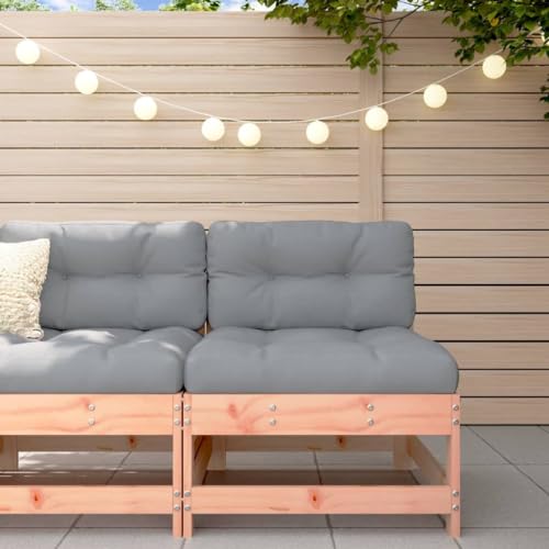WDGJJFECNMUEHI Garden Modular Sofa Set Solid Douglas Fir Wood Outdoor Furniture for Patio Terrace Backyard Comfortable Slatted Design Weather-Resistant Durable Lounge Seating von WDGJJFECNMUEHI