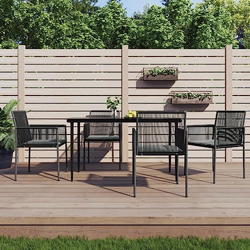 WDGJJFECNMUEHI Garten Stuhl stapelstühle Folding chairGartenstühle mit Kissen 4 STK. Schwarz 54x60,5x83,5 cmGeeignet für Gärten, Terrassen und Balkone WDGJJFECNMUEHI Garten Stuhl stapelstühle Folding chairGartenstühle mit Kissen 4 STK. Schwarz 54x60,5x83,5 cmGeeignet für Gärten, Terrassen und Balkone von WDGJJFECNMUEHI
