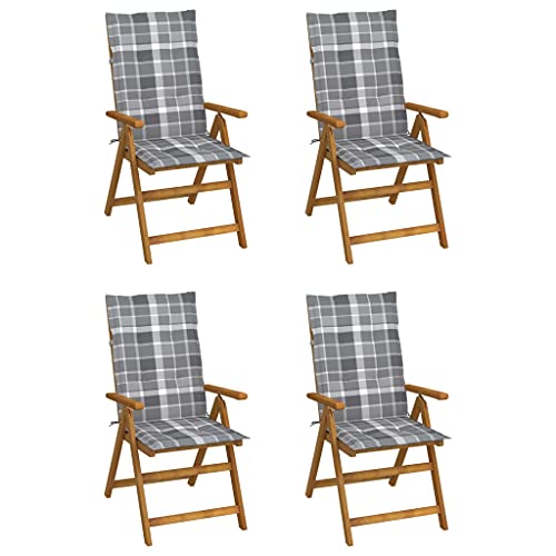 WDGJJFECNMUEHI Garten Stuhl stapelstühle Folding chairHochlehner Verstellbar 4 STK. mit Auflagen Massivholz AkazieGeeignet für Gärten, Terrassen und Balkone WDGJJFECNMUEHI Garten Stuhl stapelstühle Folding chairHochlehner Verstellbar 4 STK. mit Auflagen Massivholz AkazieGeeignet für Gärten, Terrassen und Balkone von WDGJJFECNMUEHI