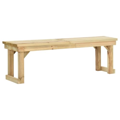 WDGJJFECNMUEHI Gartenbank 140 cm Outdoor Garden Bench Imprägniertes Kiefernholz Weatherproof Rustic Patio Terrace Seating Durable Wooden Bank Easy Assembly von WDGJJFECNMUEHI
