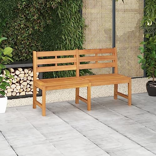 WDGJJFECNMUEHI Gartenbank 150 cm Massivholz Teak Outdoor Garden Bench Weather Resistant Durable Hardwood Patio Furniture for Terrace Balcony Seating von WDGJJFECNMUEHI