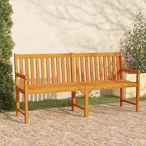 WDGJJFECNMUEHI Gartenbank 180 cm Massivholz Akazie Outdoor Garden Bench Weather Resistant Durable Solid Wood Patio Furniture with Backrest and Armrests for Terrace Balcony WDGJJFECNMUEHI Gartenbank 180 cm Massivholz Akazie Outdoor Garden Bench Weather Resistant Durable Solid Wood Patio Furniture with Backrest and Armrests for Terrace Balcony von WDGJJFECNMUEHI