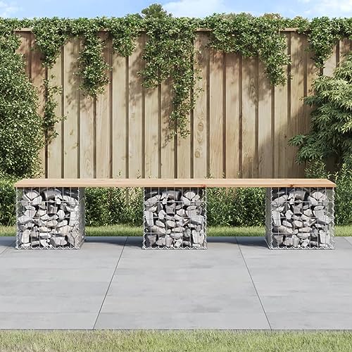 WDGJJFECNMUEHI Gartenbank Gabionen Kiefer Holz 203x44x42 cm Outdoor Sitzbank Gartenmöbel rustikal stabil Terrasse Garten Sitzgelegenheit WDGJJFECNMUEHI Gartenbank Gabionen Kiefer Holz 203x44x42 cm Outdoor Sitzbank Gartenmöbel rustikal stabil Terrasse Garten Sitzgelegenheit von WDGJJFECNMUEHI