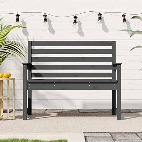WDGJJFECNMUEHI Gartenbank Grau Outdoor Gartenmöbel Massivholz Kiefer 109x48x91,5 cm Garten Sitzbank Terrasse Balkon robuste Holzbank mit Rückenlehne wasserabweisend WDGJJFECNMUEHI Gartenbank Grau Outdoor Gartenmöbel Massivholz Kiefer 109x48x91,5 cm Garten Sitzbank Terrasse Balkon robuste Holzbank mit Rückenlehne wasserabweisend von WDGJJFECNMUEHI