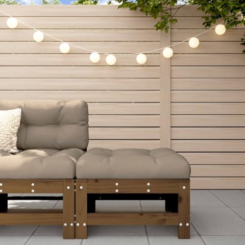 WDGJJFECNMUEHI Gartenhocker mit Kissen Honigbraun Massivholz Kiefer Outdoor Hocker mit Polster Robustes Kiefernholz Latten-Design für Garten Terrasse Balkon Max 110 kg WDGJJFECNMUEHI Gartenhocker mit Kissen Honigbraun Massivholz Kiefer Outdoor Hocker mit Polster Robustes Kiefernholz Latten-Design für Garten Terrasse Balkon Max 110 kg von WDGJJFECNMUEHI