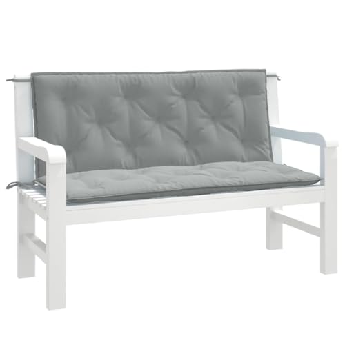 WDGJJFECNMUEHI Gartensessel 2 STK. Verstellbar Hellgrau Poly Rattan Balkon Set Hochlehner Hängesessel Campingstuhl Bequem für Terrasse Pavillon Garten Wohnzimmer von WDGJJFECNMUEHI