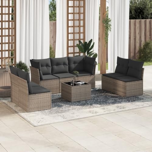 WDGJJFECNMUEHI Gartensessel mit Fußteil Verstellbar Braun Poly Rattan Balkon Set Balkon Sessel Hochlehner Regiestuhl Klappbar für Terrasse Hof Garten Schlafzimmer von WDGJJFECNMUEHI