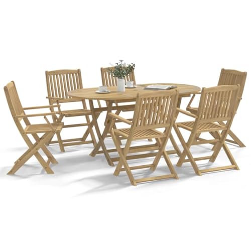 WDGJJFECNMUEHI Gartenstühle 6 STK. Klappbar Grau Massivholz Akazie Hochlehner Gartenstuhl Gartenstühle Hängesessel Gartenstuhl für Pavillon Garten Terrasse Küche von WDGJJFECNMUEHI
