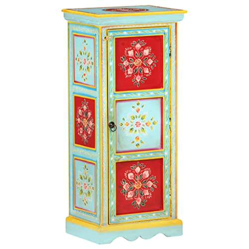 WDGJJFECNMUEHI Hand Painted Mango Wood Highboard 40x30x90 cm Solid Wood Storage Cabinet with 3 Shelves for Living Room Bedroom Home Decor Furniture WDGJJFECNMUEHI Hand Painted Mango Wood Highboard 40x30x90 cm Solid Wood Storage Cabinet with 3 Shelves for Living Room Bedroom Home Decor Furniture von WDGJJFECNMUEHI