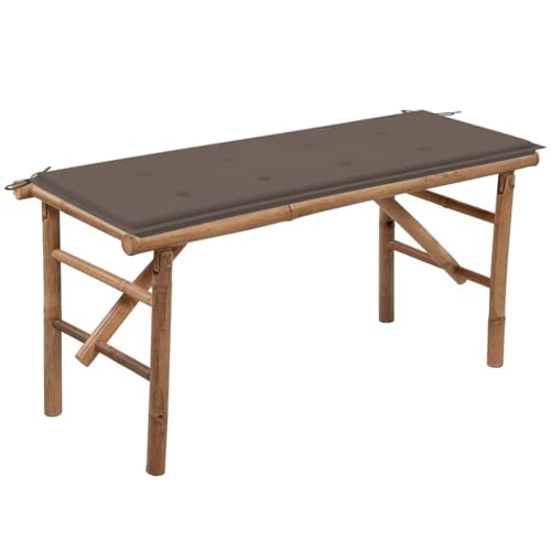 WDGJJFECNMUEHI Klappbare Gartenbank 118 cm Bambus mit Auflage, Faltbare Sitzbank für Terrasse Garten Balkon, wasserdicht wetterfest, inklusive Polster WDGJJFECNMUEHI Klappbare Gartenbank 118 cm Bambus mit Auflage, Faltbare Sitzbank für Terrasse Garten Balkon, wasserdicht wetterfest, inklusive Polster von WDGJJFECNMUEHI