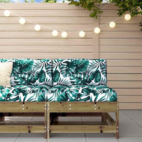 WDGJJFECNMUEHI Mittelsofa mit Kissen Kiefernholz Imprägniert Outdoor Garten Sofa Set mit Polster Modulares Design Wetterfest Bequem für Terrasse Balkon Garten Lounge WDGJJFECNMUEHI Mittelsofa mit Kissen Kiefernholz Imprägniert Outdoor Garten Sofa Set mit Polster Modulares Design Wetterfest Bequem für Terrasse Balkon Garten Lounge von WDGJJFECNMUEHI