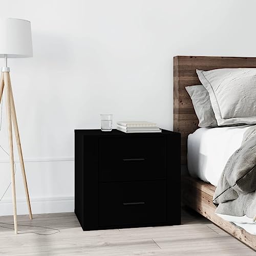 WDGJJFECNMUEHI Modern Black Nightstand with Storage 50x39x47 cm, Bedside Table with Shelf, Sturdy Engineered Wood Bedroom Furniture for Small Spaces, Easy Assembly WDGJJFECNMUEHI Modern Black Nightstand with Storage 50x39x47 cm, Bedside Table with Shelf, Sturdy Engineered Wood Bedroom Furniture for Small Spaces, Easy Assembly von WDGJJFECNMUEHI