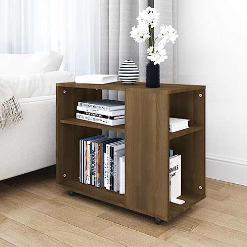 WDGJJFECNMUEHI Multifunktionaler Beistelltisch WohnzimmerbeistelltischBeistelltisch Braun Eiche 70x35x55 cm HolzwerkstoffFür Schlafzimmer Wohnzimmer Balkon von WDGJJFECNMUEHI