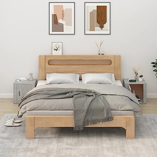 WDGJJFECNMUEHI Nachttische 2 STK. Betongrau 50x39x47 cm Modern Nightstands with Storage Space, Bedside Tables for Bedroom, Sturdy Surface, Wood Material, Easy Assembly von WDGJJFECNMUEHI