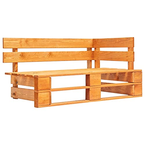 WDGJJFECNMUEHI Outdoor Corner Bench Pallet Wood Honey Brown Weatherproof Patio Garden Furniture Lounge Set Relaxing Durable Pine Timber Sofa WDGJJFECNMUEHI Outdoor Corner Bench Pallet Wood Honey Brown Weatherproof Patio Garden Furniture Lounge Set Relaxing Durable Pine Timber Sofa von WDGJJFECNMUEHI