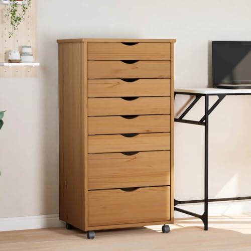WDGJJFECNMUEHI Rolling Cabinet with Drawers Moss Honey Brown Solid Pine Wood Mobile Storage Organizer for Office Home Kitchen Bedroom Living Room WDGJJFECNMUEHI Rolling Cabinet with Drawers Moss Honey Brown Solid Pine Wood Mobile Storage Organizer for Office Home Kitchen Bedroom Living Room von WDGJJFECNMUEHI