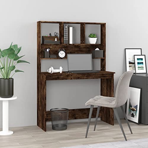 WDGJJFECNMUEHI Schlafzimmer-Schreibtisch Multifunktions-SchreibtischSchreibtisch mit Regal Räuchereiche 102x45x148 cm HolzwerkstoffGeeignet für Büro Wohnzimmer WDGJJFECNMUEHI Schlafzimmer-Schreibtisch Multifunktions-SchreibtischSchreibtisch mit Regal Räuchereiche 102x45x148 cm HolzwerkstoffGeeignet für Büro Wohnzimmer von WDGJJFECNMUEHI