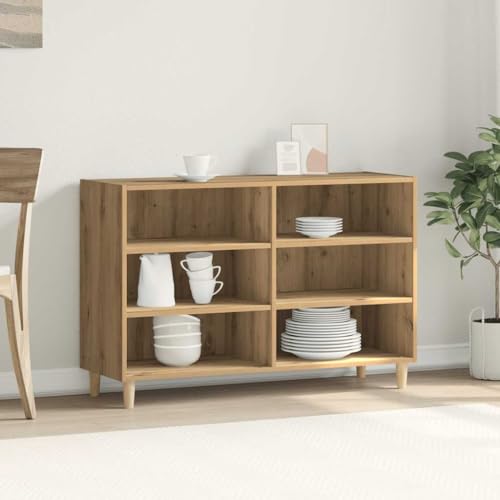 WDGJJFECNMUEHI Sideboard Scandinavian Design Artisan Oak 103.5x35x70 cm Wood Composite Storage Cabinet with 6 Compartments for Living Room Bedroom Home Decor von WDGJJFECNMUEHI