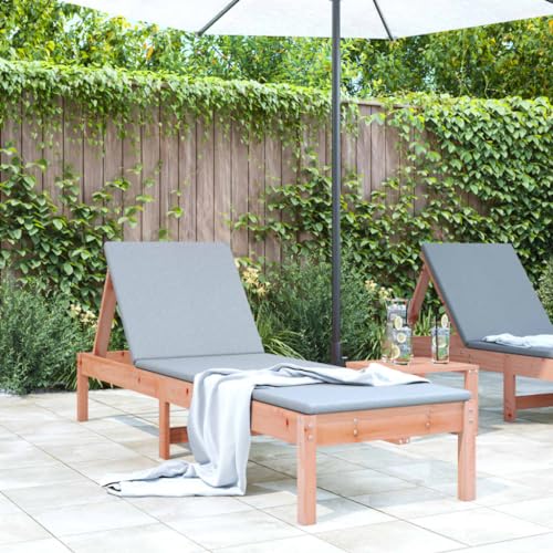 WDGJJFECNMUEHI Sonnenliege Massivholz Douglasie 199.5x60x74 cm Outdoor Lounge Chair with Adjustable Backrest, Poolside Sunbed for Garden Terrace Patio, Durable Weather-Resistant Wooden Recliner von WDGJJFECNMUEHI
