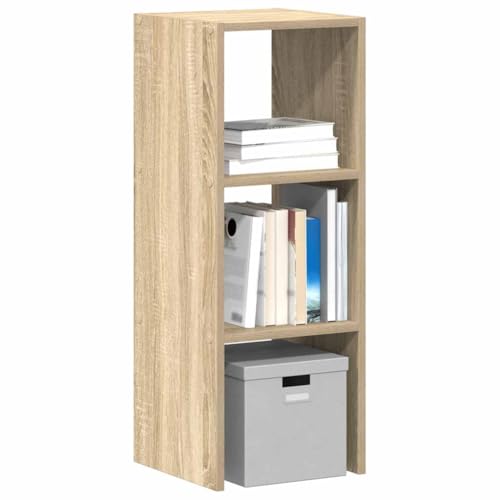 WDGJJFECNMUEHI Stapelbares Bücherregal Sonoma-Eiche 30x30x80 cm Holzwerkstoff Regal mit Stauraum für Wohnzimmer Schlafzimmer Küche Bad Aufbewahrung Organizer von WDGJJFECNMUEHI