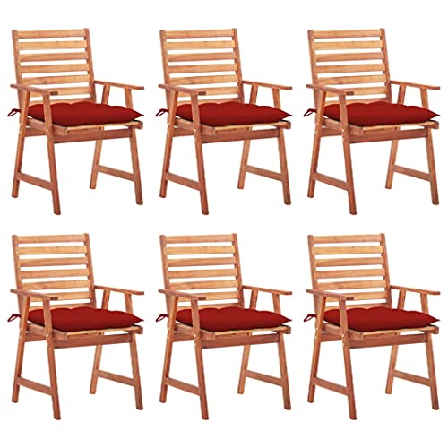 WDGJJFECNMUEHI Stuhl Balkon gartenstühle Outdoor chairGarten-Essstühle 6 STK. mit Kissen Massivholz Akazie Geeignet für Gärten, Terrassen und Balkone WDGJJFECNMUEHI Stuhl Balkon gartenstühle Outdoor chairGarten-Essstühle 6 STK. mit Kissen Massivholz Akazie Geeignet für Gärten, Terrassen und Balkone von WDGJJFECNMUEHI