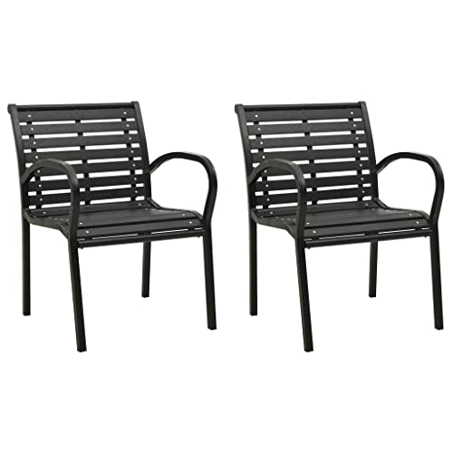 WDGJJFECNMUEHI Stuhl Balkon gartenstühle Outdoor chairGartenstühle 2 STK. Stahl und WPC SchwarzGeeignet für Gärten, Terrassen und Balkone WDGJJFECNMUEHI Stuhl Balkon gartenstühle Outdoor chairGartenstühle 2 STK. Stahl und WPC SchwarzGeeignet für Gärten, Terrassen und Balkone von WDGJJFECNMUEHI