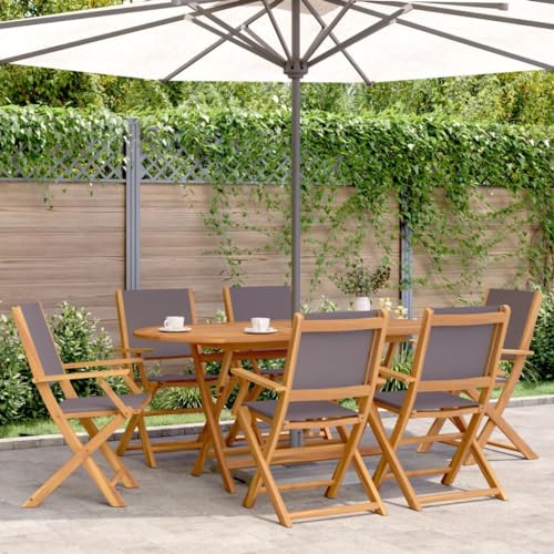 WDGJJFECNMUEHI Stuhl Balkon gartenstühle Outdoor chairGartenstühle 6 STK. Klappbar Anthrazit Stoff und MassivholzGeeignet für Gärten, Terrassen und Balkone von WDGJJFECNMUEHI