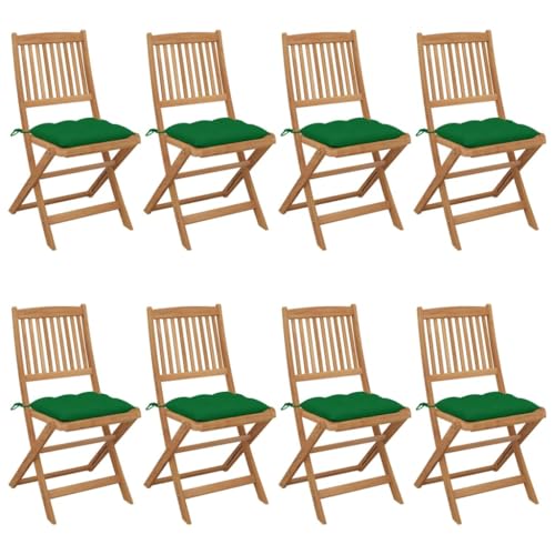 WDGJJFECNMUEHI Stuhl Balkon gartenstühle Outdoor chairKlappbare Gartenstühle 8 STK. mit Kissen Massivholz AkazieGeeignet für Gärten, Terrassen und Balkone WDGJJFECNMUEHI Stuhl Balkon gartenstühle Outdoor chairKlappbare Gartenstühle 8 STK. mit Kissen Massivholz AkazieGeeignet für Gärten, Terrassen und Balkone von WDGJJFECNMUEHI