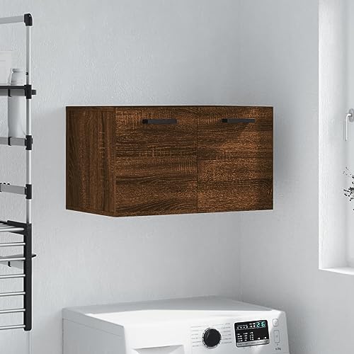 WDGJJFECNMUEHI Wall Cabinet Brown Oak Look 60x36.5x35cm Particle Board Storage Organizer with Wall Mount for Kitchen Bathroom Living Room Home Decor WDGJJFECNMUEHI Wall Cabinet Brown Oak Look 60x36.5x35cm Particle Board Storage Organizer with Wall Mount for Kitchen Bathroom Living Room Home Decor von WDGJJFECNMUEHI