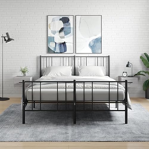 WDGJJFECNMUEHI Wand-Nachttische 2 STK. Grau Sonoma 35x35x20 cm, Floating Nightstand Wall Mounted with Storage Shelf for Bedroom Living Room, Modern Space Saving Design von WDGJJFECNMUEHI