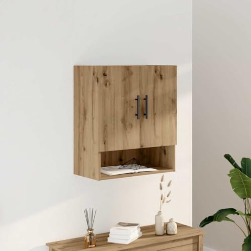 WDGJJFECNMUEHI Wandschrank Artisan-Eiche 60x31x70 cm Holzwerkstoff Hängeschrank Wandmontage Stauraum Bad Küche Schlafzimmer Dekorativ Praktisch Langlebig von WDGJJFECNMUEHI