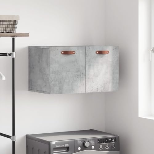 WDGJJFECNMUEHI Wandschrank Betongrau 60x36,5x35 cm Holzwerkstoff Hängeschrank Badezimmer Küche Aufbewahrung Wandmontage Stauraum Organizer Dekorativ von WDGJJFECNMUEHI