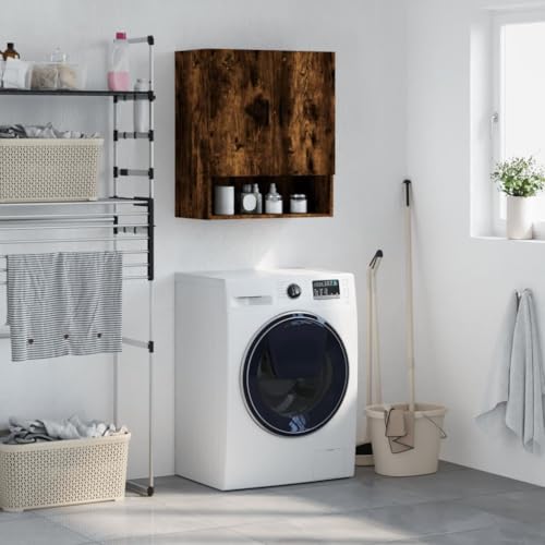 WDGJJFECNMUEHI Wandschrank Räuchereiche 60x31x70 cm Holzwerkstoff Wall Cabinet Storage Organizer with Display Top for Kitchen Bathroom Living Room Home Decor WDGJJFECNMUEHI Wandschrank Räuchereiche 60x31x70 cm Holzwerkstoff Wall Cabinet Storage Organizer with Display Top for Kitchen Bathroom Living Room Home Decor von WDGJJFECNMUEHI