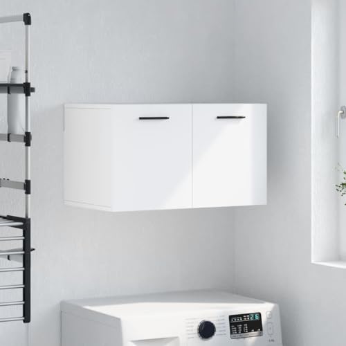 WDGJJFECNMUEHI White Wall Cabinet 60x36.5x35 cm Wood Material Storage Organizer with Wall Mount for Bathroom Kitchen Decorative Display Shelf von WDGJJFECNMUEHI