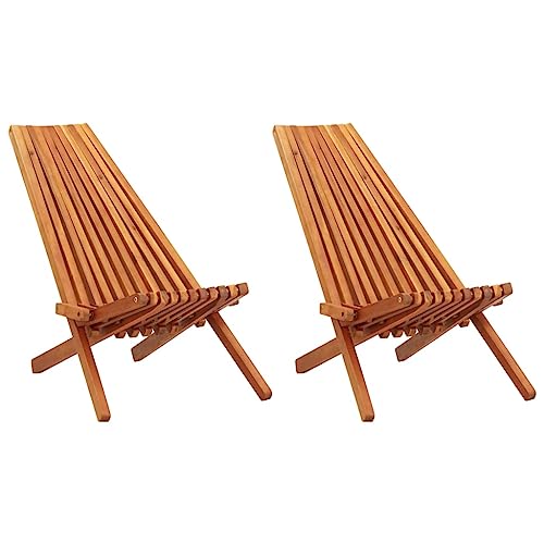 WDGJJFECNMUEHI balkonmöbel klappbar Camping Stuhl klappbarGarten-Liegestühle 2 STK. Massivholz AkazieGeeignet für Gärten, Terrassen und Balkone von WDGJJFECNMUEHI