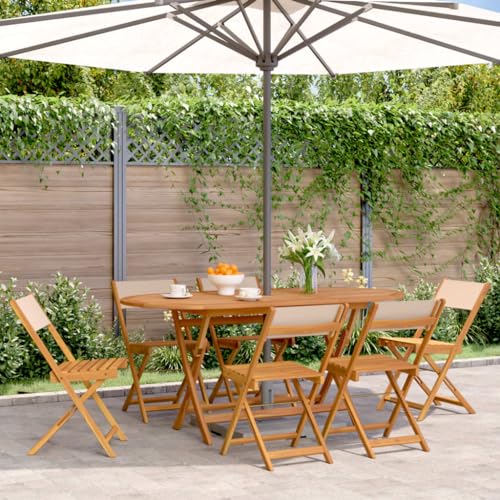 WDGJJFECNMUEHI balkonmöbel klappbar Camping Stuhl klappbarGartenstühle 6 STK. Klappbar Beige Stoff und MassivholzGeeignet für Gärten, Terrassen und Balkone WDGJJFECNMUEHI balkonmöbel klappbar Camping Stuhl klappbarGartenstühle 6 STK. Klappbar Beige Stoff und MassivholzGeeignet für Gärten, Terrassen und Balkone von WDGJJFECNMUEHI