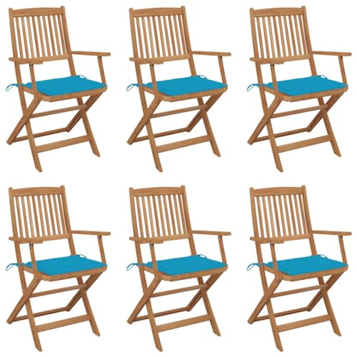 WDGJJFECNMUEHI balkonsessel Balkon stühle klappsesselKlappbare Gartenstühle 6 STK. mit Kissen Massivholz AkazieGeeignet für Gärten, Terrassen und Balkone WDGJJFECNMUEHI balkonsessel Balkon stühle klappsesselKlappbare Gartenstühle 6 STK. mit Kissen Massivholz AkazieGeeignet für Gärten, Terrassen und Balkone von WDGJJFECNMUEHI