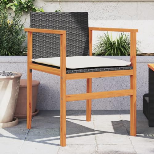 WDGJJFECNMUEHI balkonstühle klappstuhl Balkon Garten Sessel schaukelstuhlGartenstühle mit Kissen 2 STK. Schwarz Poly Rattan MassivholzGeeignet für Gärten, Terrassen und Balkone WDGJJFECNMUEHI balkonstühle klappstuhl Balkon Garten Sessel schaukelstuhlGartenstühle mit Kissen 2 STK. Schwarz Poly Rattan MassivholzGeeignet für Gärten, Terrassen und Balkone von WDGJJFECNMUEHI