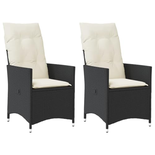 WDGJJFECNMUEHI balkonstühle wetterfest Sessel für balkonGartensessel mit Kissen 2 STK. Verstellbar Schwarz Poly RattanGeeignet für Gärten, Terrassen und Balkone WDGJJFECNMUEHI balkonstühle wetterfest Sessel für balkonGartensessel mit Kissen 2 STK. Verstellbar Schwarz Poly RattanGeeignet für Gärten, Terrassen und Balkone von WDGJJFECNMUEHI