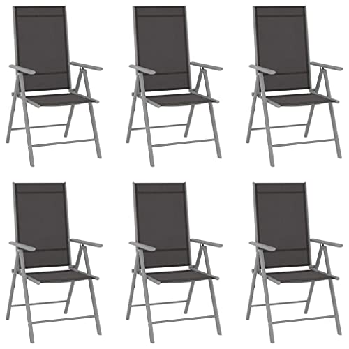 WDGJJFECNMUEHI balkonstühle wetterfest Sessel für balkonGartenstühle Klappbar 6 STK. Textilene SchwarzGeeignet für Gärten, Terrassen und Balkone WDGJJFECNMUEHI balkonstühle wetterfest Sessel für balkonGartenstühle Klappbar 6 STK. Textilene SchwarzGeeignet für Gärten, Terrassen und Balkone von WDGJJFECNMUEHI