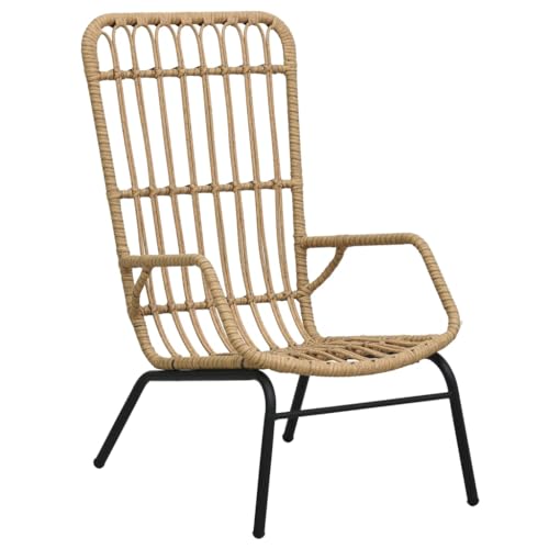 WDGJJFECNMUEHI balkonstuhl klappbar balkonstühle klappbarGartenstuhl Poly Rattan HellbraunGeeignet für Gärten, Terrassen und Balkone von WDGJJFECNMUEHI