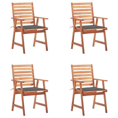 WDGJJFECNMUEHI balkonstuhl mit liegefunktion Stuhl gartenGarten-Essstühle 4 STK. mit Kissen Massivholz Akazie Geeignet für Gärten, Terrassen und Balkone WDGJJFECNMUEHI balkonstuhl mit liegefunktion Stuhl gartenGarten-Essstühle 4 STK. mit Kissen Massivholz Akazie Geeignet für Gärten, Terrassen und Balkone von WDGJJFECNMUEHI